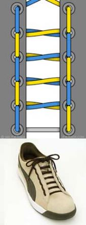10 способ завязывания шнурков.